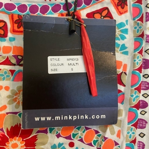 MINKPINK KOMBI LOVE TUNIC TEE/ MINI DRESS WITH FAUX LEATHER SLEEVES - Picture 7 of 11